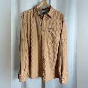 Columbia Titanium Mens Long Sleeve‎ Button Down Vented Shirt Plaid Sz XL